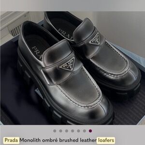 Prada Monolith Ombre Leather Loafers